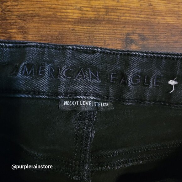 American Eagle Jegging Jeans 2 X L Curvy Highest Rise Next Level Stretch Black - Picture 4 of 13